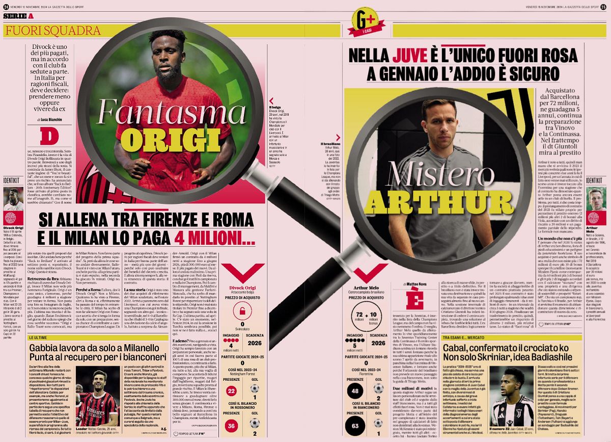 Gazza oirgi and arthur milan-juve