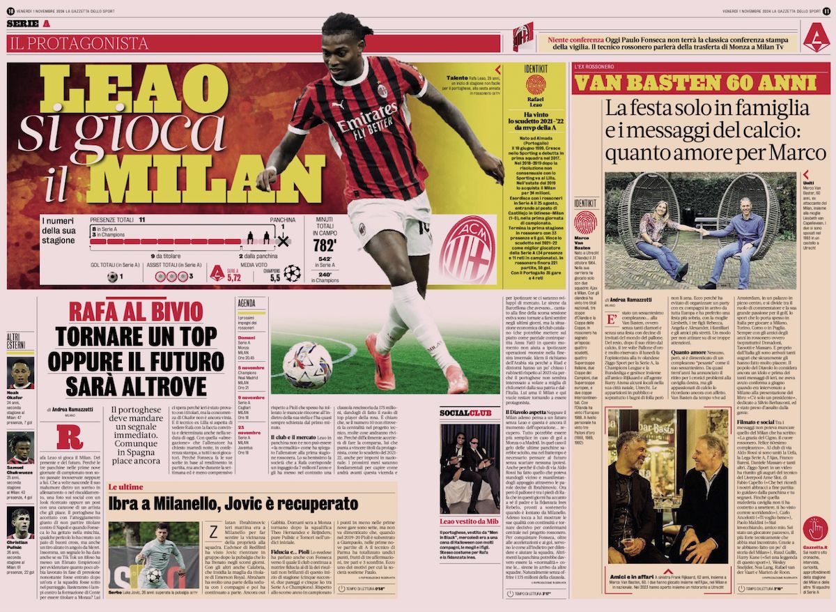 gazzetta dello sport 1 november