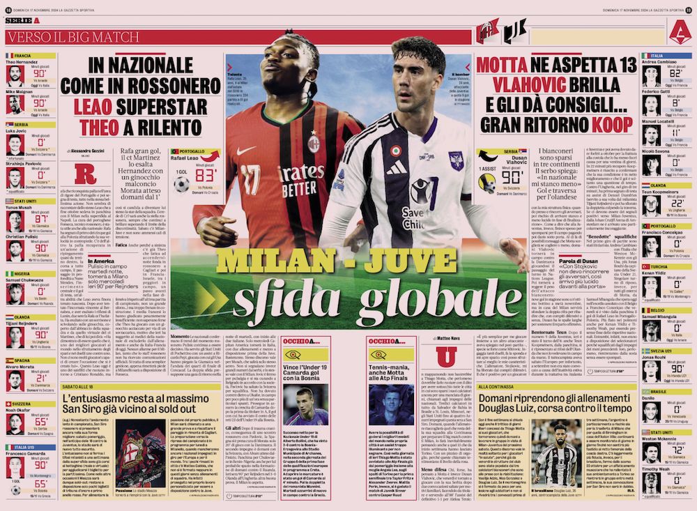 gazzetta dello sport 17 november