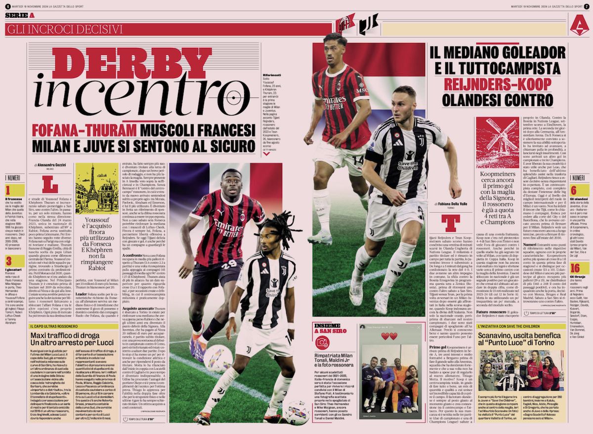 gazzetta derby in the midfield
