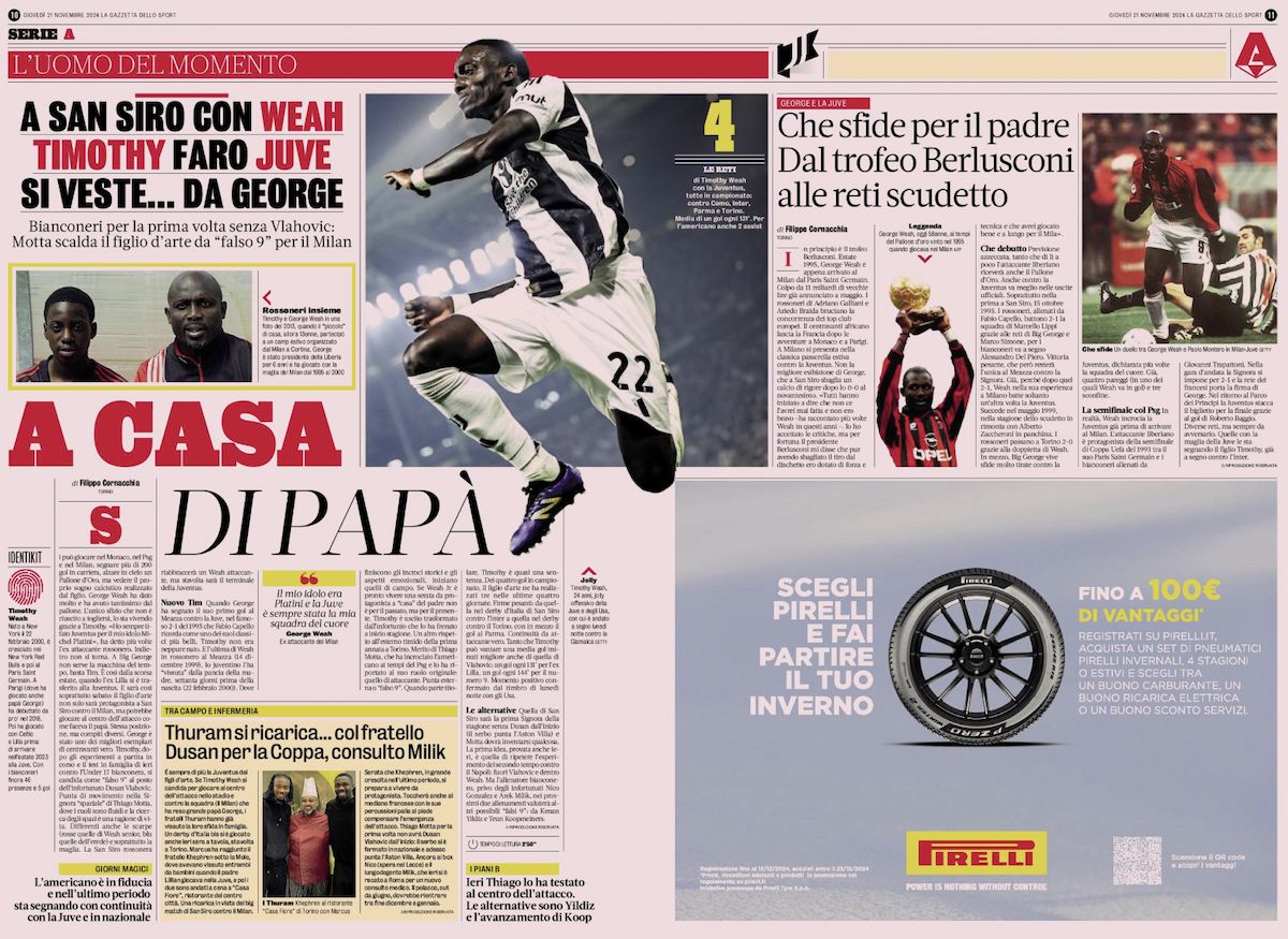 gazzetta milan juventus a family affair