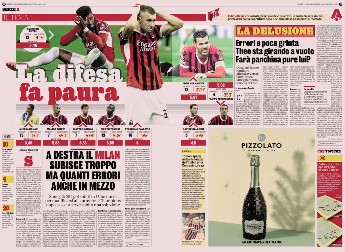 la gazzetta dello sport 11 november