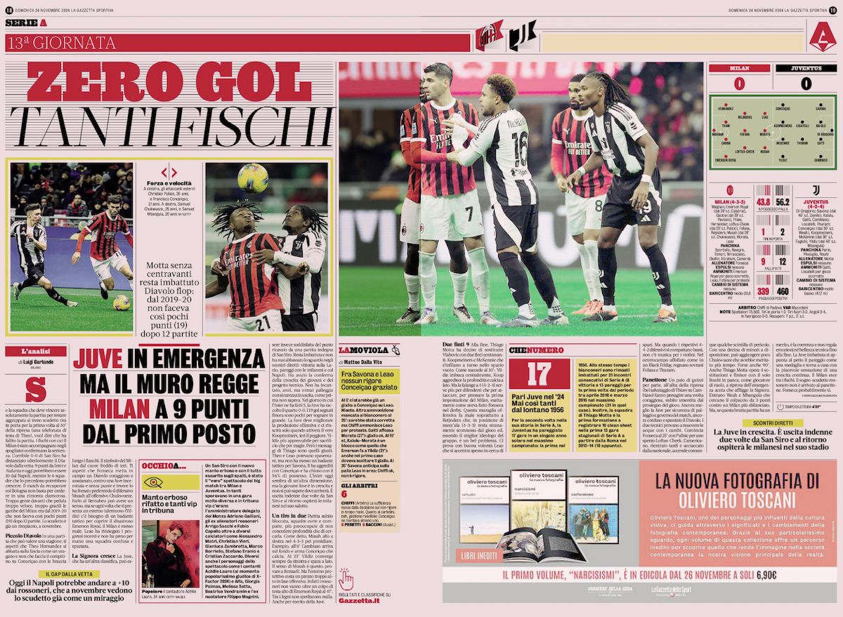 la gazzetta dello sport 24 november