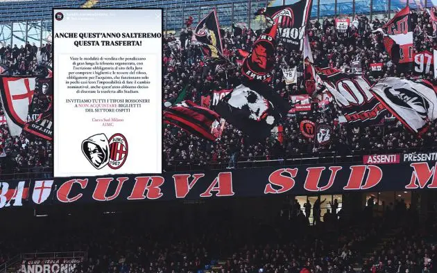 Curva Sud Dec 19 Statement