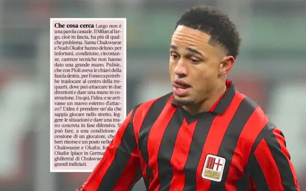 Noah Okafor of AC Milan
