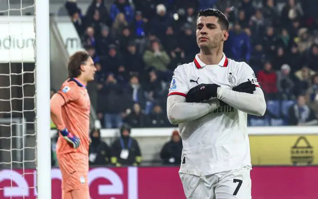 Alvaro Morata of AC Milan