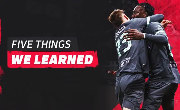 five things we learned milan red star