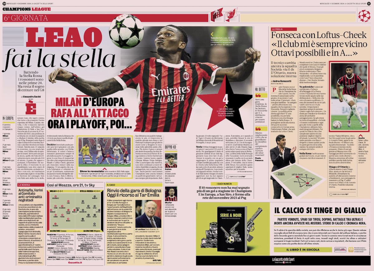 gazzetta dello sport 11 december