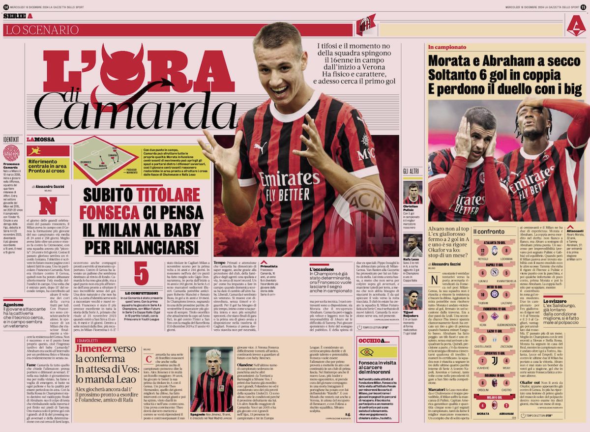 gazzetta dello sport 18 december