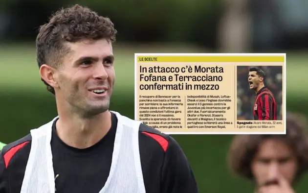 Christian Pulisic of AC Milan