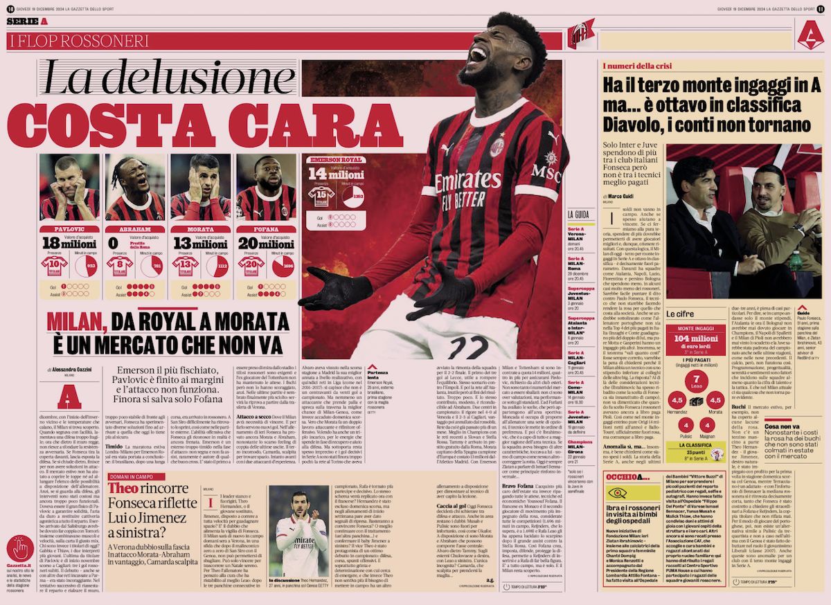 la gazzetta dello sport 19 december