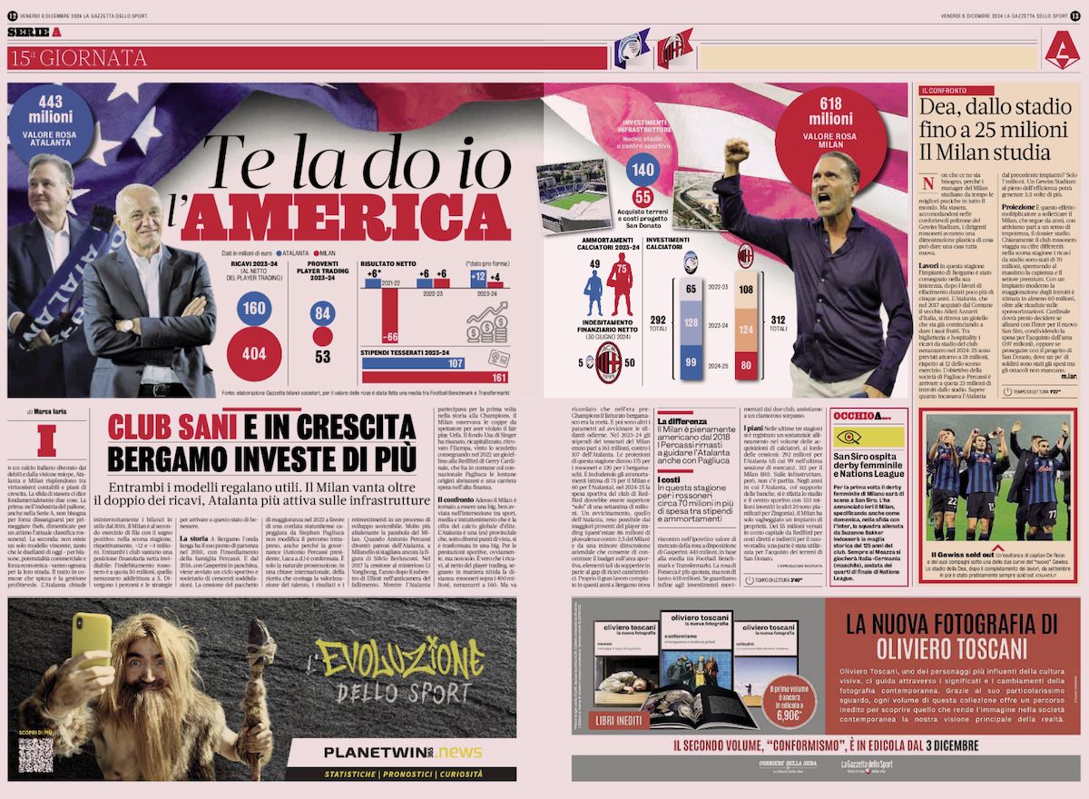 la gazzetta dello sport 6 december
