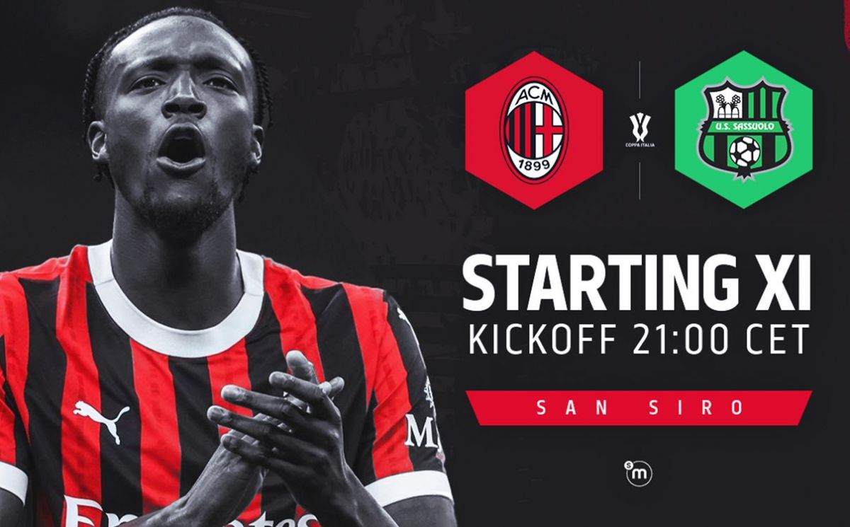 Official: AC Milan Vs. Sassuolo Starting XIs - Eight Changes From ...