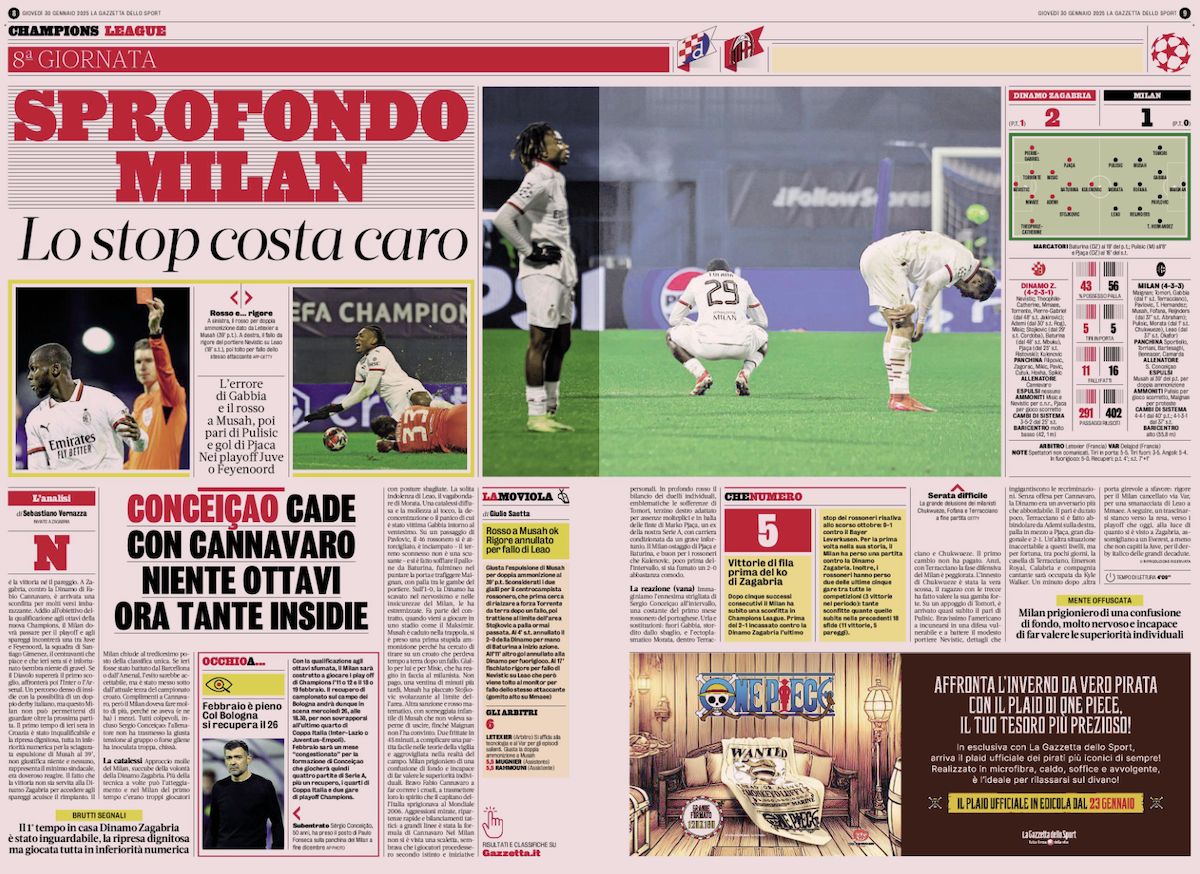 gazzetta dello sport 30 january