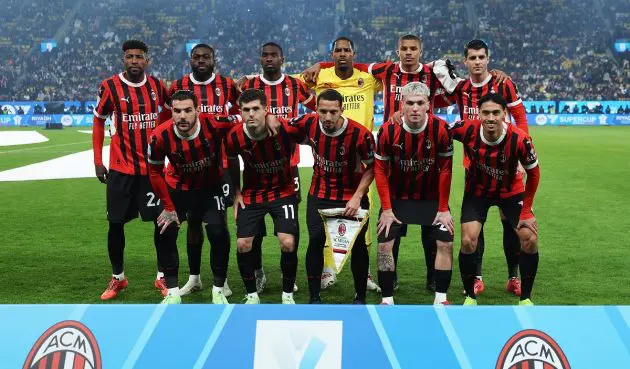 Milan players Supercoppa
