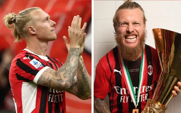 Simon Kjaer of AC Milan