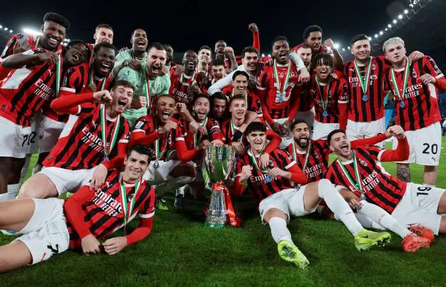 AC Milan Supercoppa celebrations