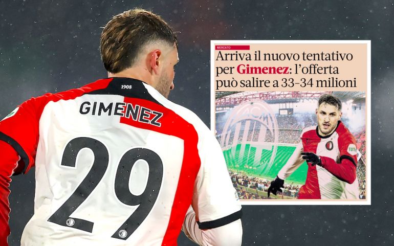 GdS: Milan to submit second official bid for Feyenoord star Gimenez GdS: Milan to submit second official bid for Feyenoord star Gimenez