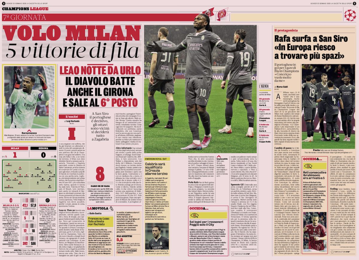 gazzetta dello sport 23 january girona