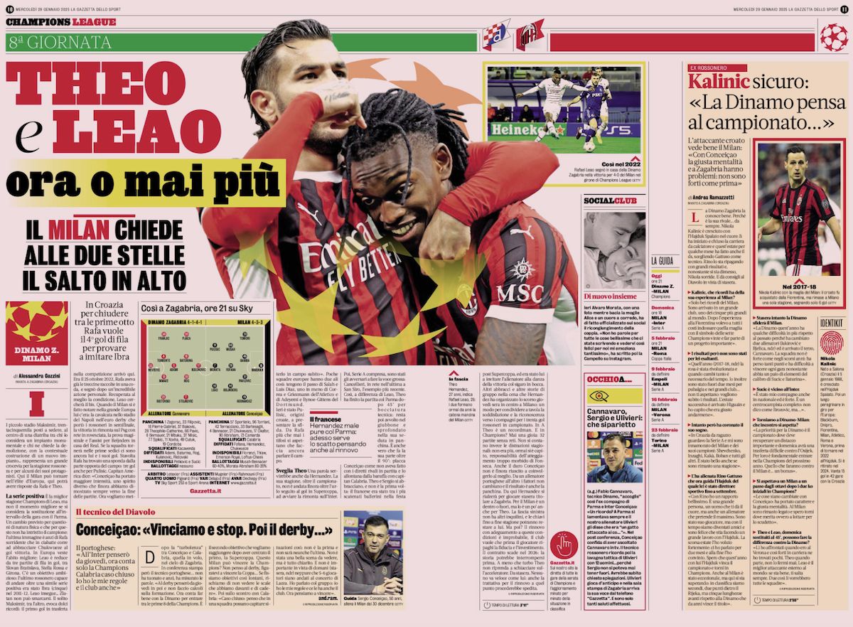 gazzetta dello sport 29 Jan
