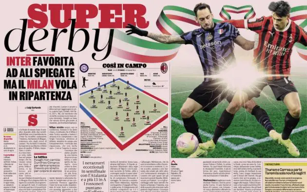 gazzetta dello sport super derby
