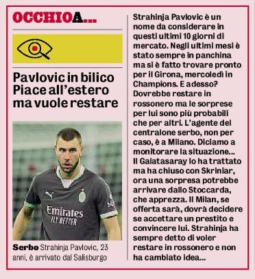 Pavlovic Gazzetta Jan 25