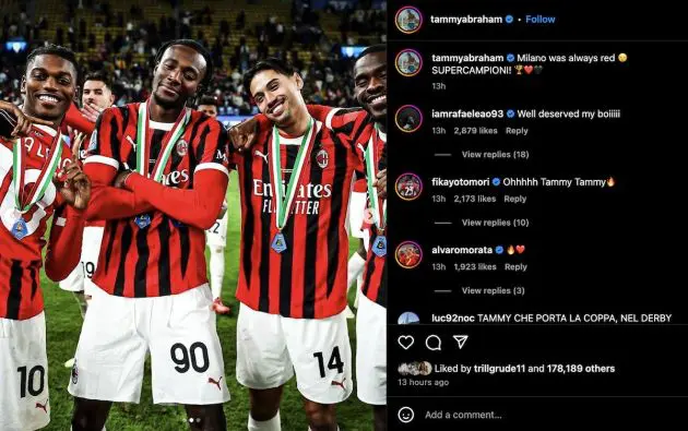 tammy abraham social media inter
