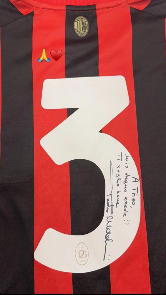 theo hernandez instagram paolo maldini gift