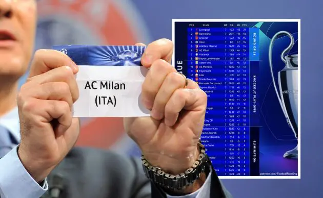 ac milan champions league draw