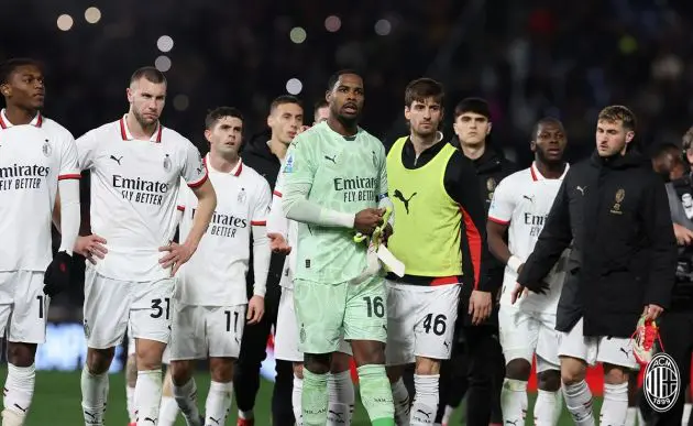 Milan players post Bologna loss