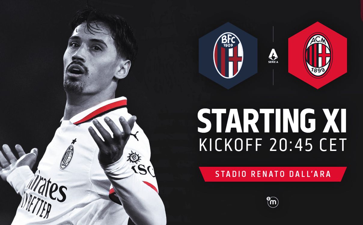 official starting XIs bologna milan