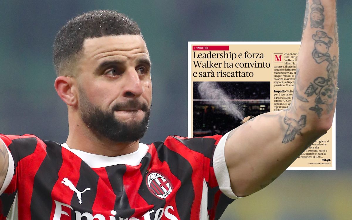 Kyle Walker of AC Milan