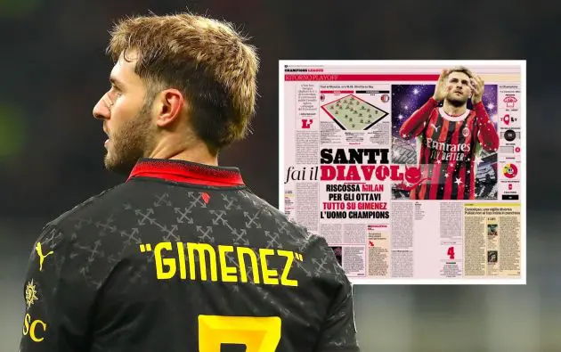 Santiago Gimenez of AC Milan