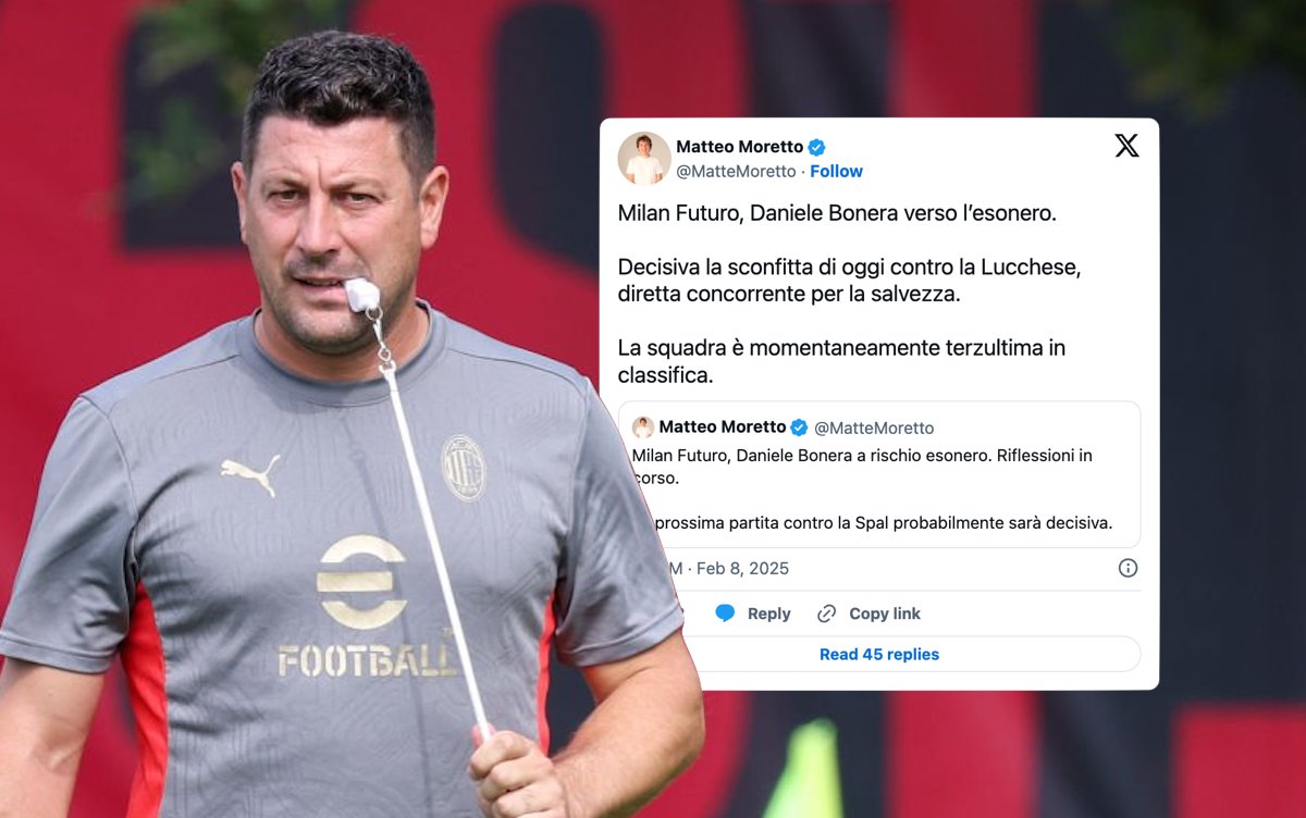 Daniele Bonera Head Coach of Milan Futuro