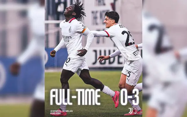 Milan Primavera 3-0 win vs Juve