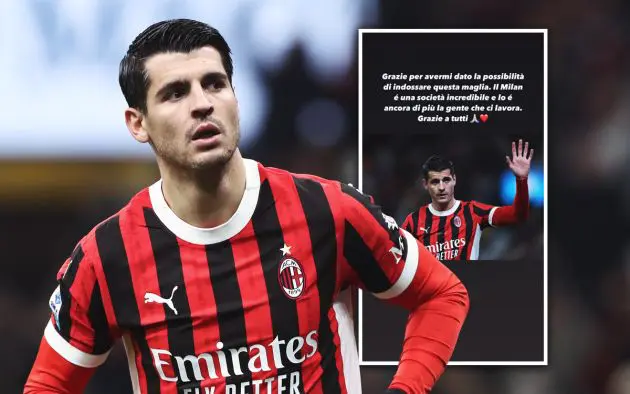 Morata goodbye message