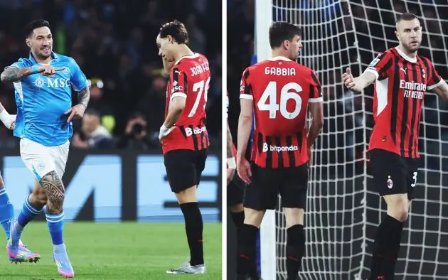 Milan Napoli reactions