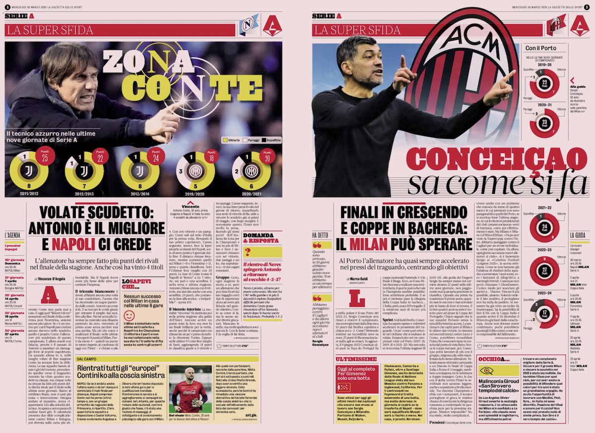 la gazzetta dello sport 26 march
