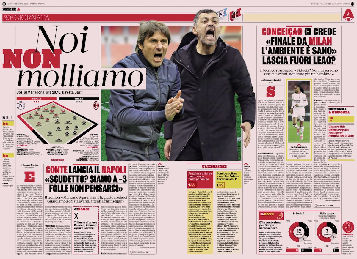 la gazzetta dello sport 30 march