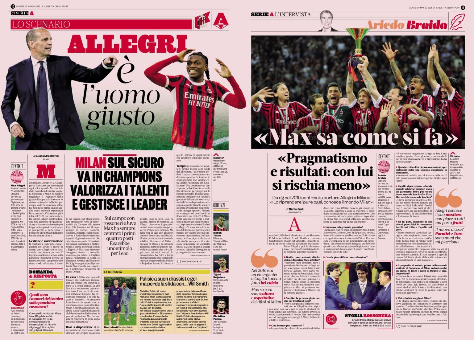 GdS: 'The right man' - why Milan are tempted to bring Allegri back