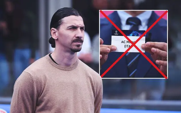 Zlatan AC Milan no UCL