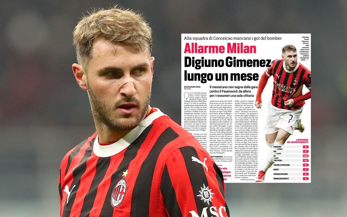 Santiago Gimenez of AC Milan