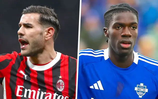 Theo Hernandez of AC Milan assane diao como