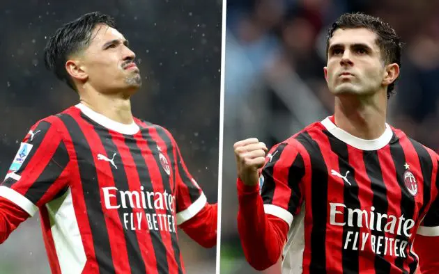 Christian Pulisic of AC Milan tijjani reijnders