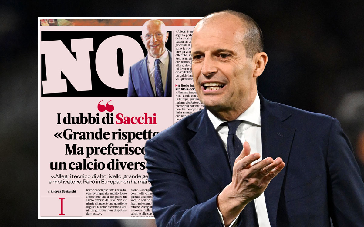 Allegri and Sacchi no gazzetta