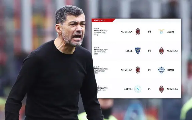 Conceicao schedule march