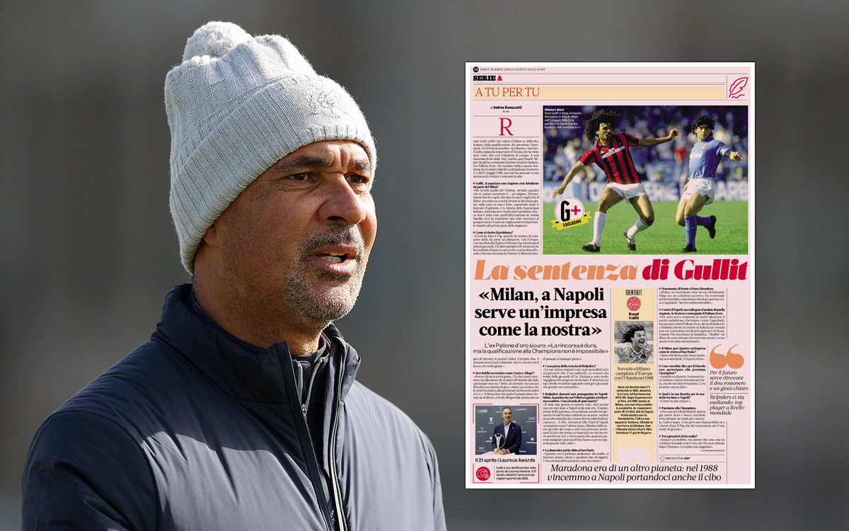 Gullit Napoli-milan Gazzetta