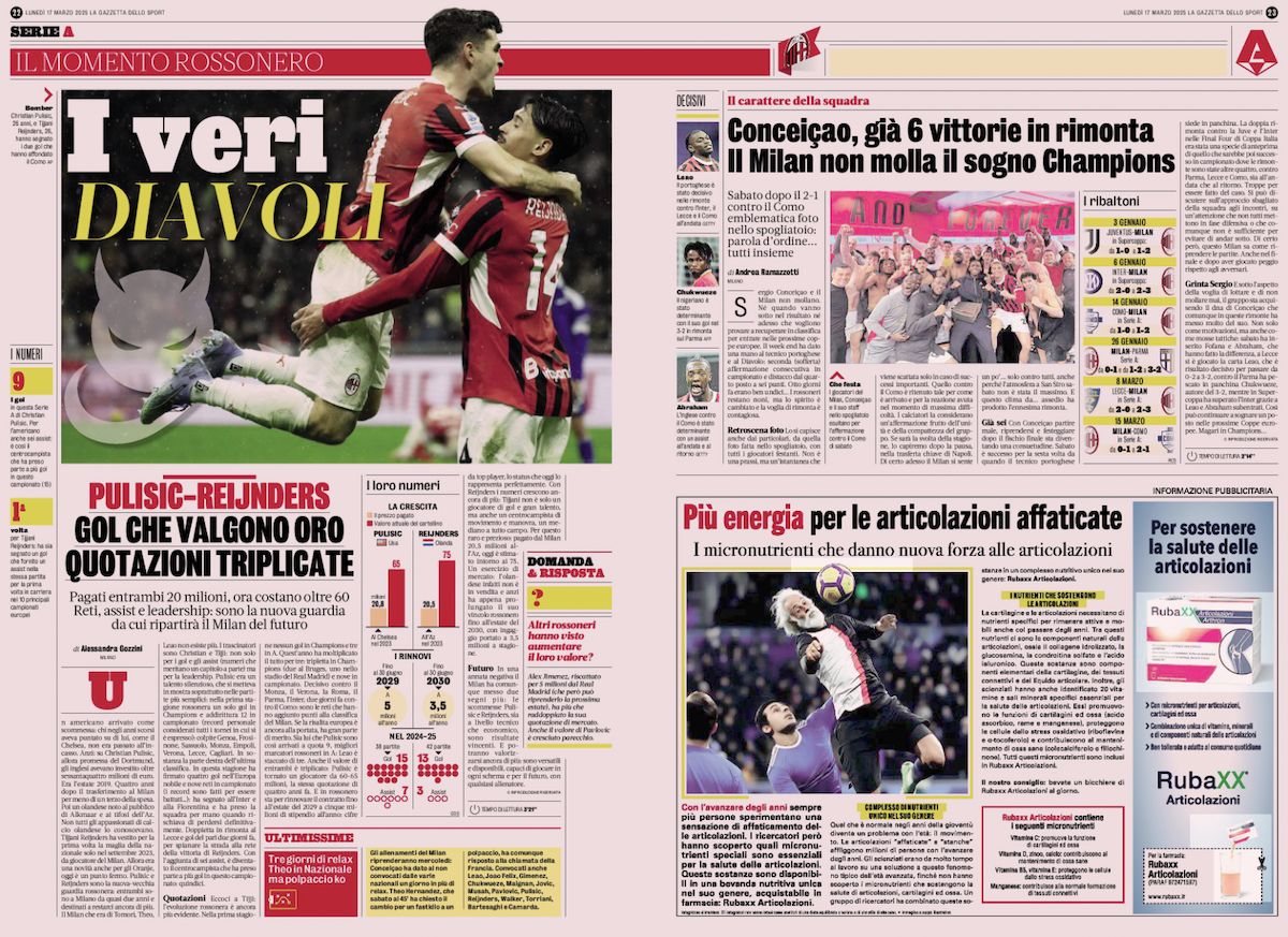 la gazzetta dello sport 17 march