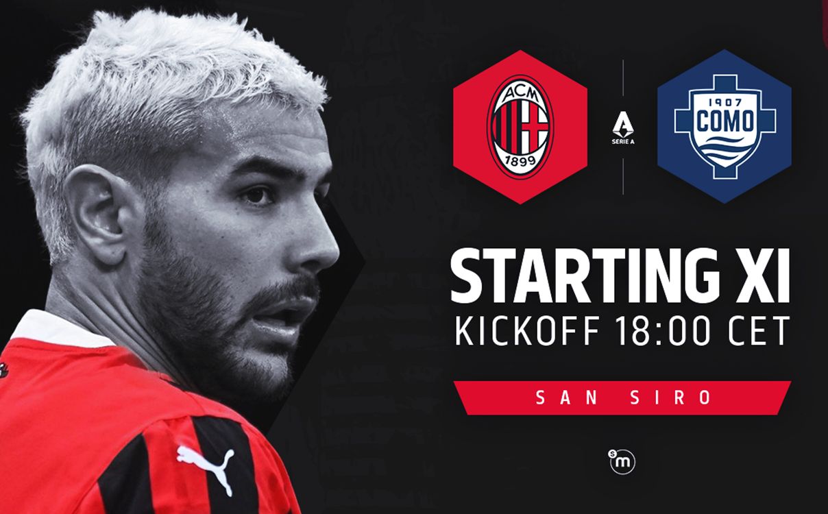ac milan como official starting XIs