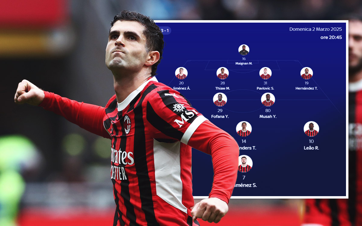 Pulisic xi Milan-Lazio